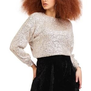 Sequin top size large ( fits like medium)-Black tape brand